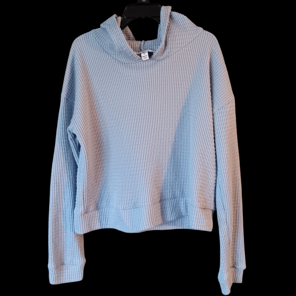 Freshman Light Blue Ribbed Knit Top